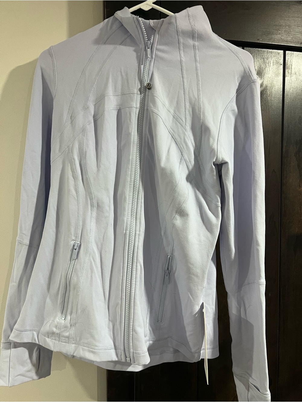 lululemon athletica light lavender zip-front hooded jacket